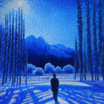 Horizon bleu - 49 x 60 cm par Jean GAYA