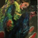 Chutes et sauts (T-shirt jaune) par Gaëlle Michel