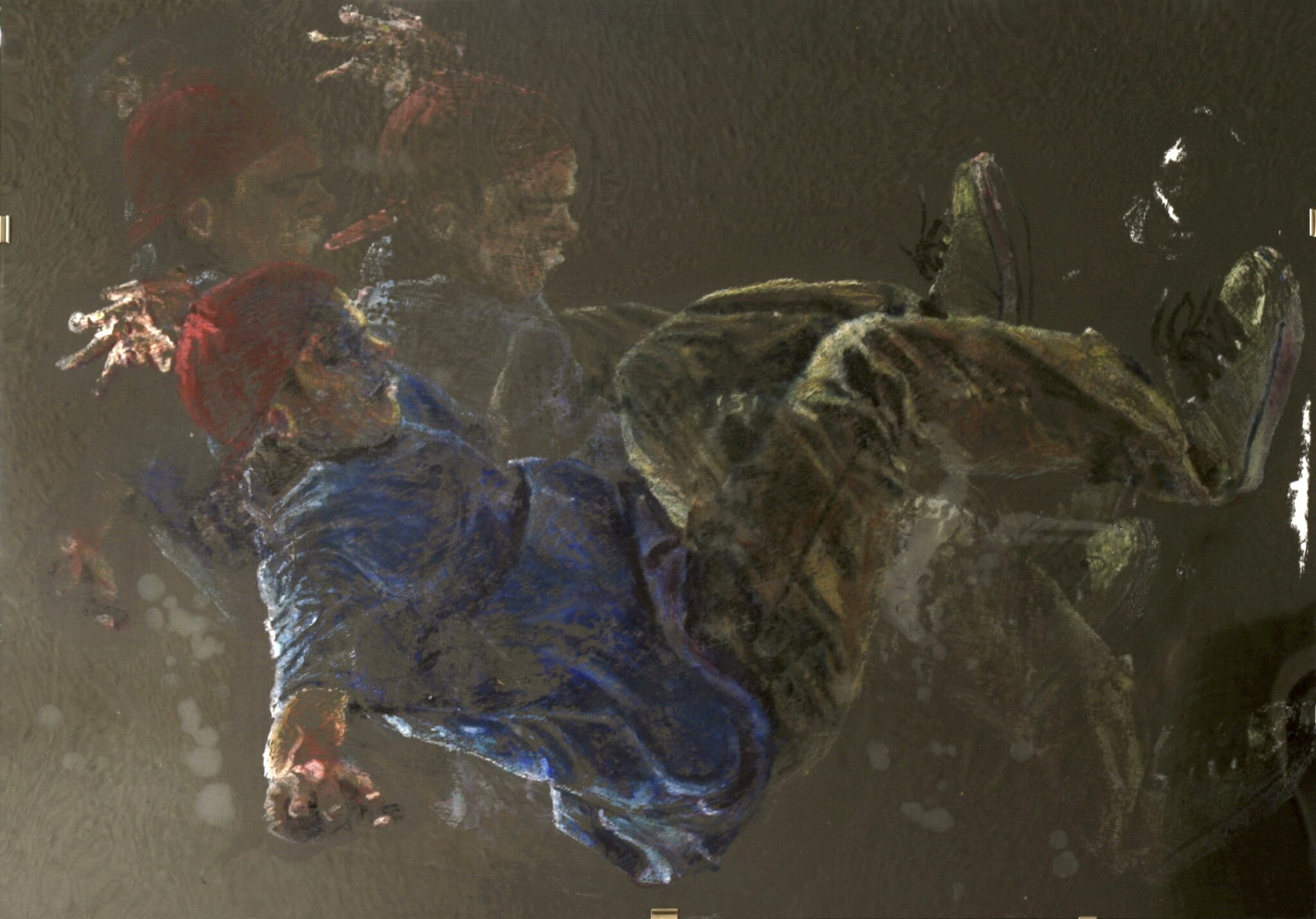 chutes-et-sauts-au-t-shirt-bleu