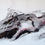 paysage de vent VI artgraf sur armen paper 30x90 cm