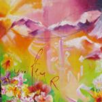 fleur d\'éternité dans le jardin