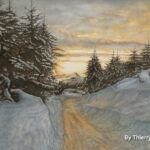 couchant dans les Alpes par Alonso Thierry