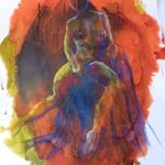 NU ASSIS, DE FACE, LA FEMME AU CHIGNON (artiste Sophie SENECHAL) par Sophie SENECHAL