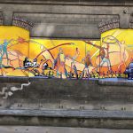 Fresque murale au Collège Yvonne Le Tac par JEAN-MARC LE JEUNE