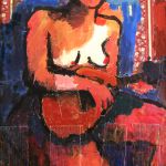Femme à la mandoline par Jean-Pierre VALAT