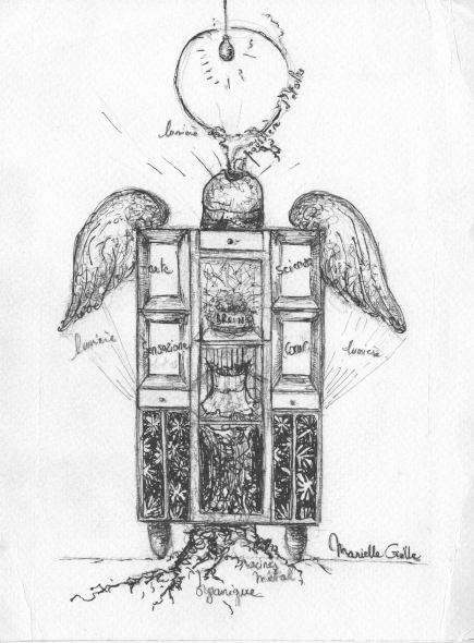 marielle_guille_dessin_encre_crayon_le_cerveau_de_l_artiste_en_cabinet_de_curiosite