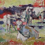 Vaches et leurs génisses