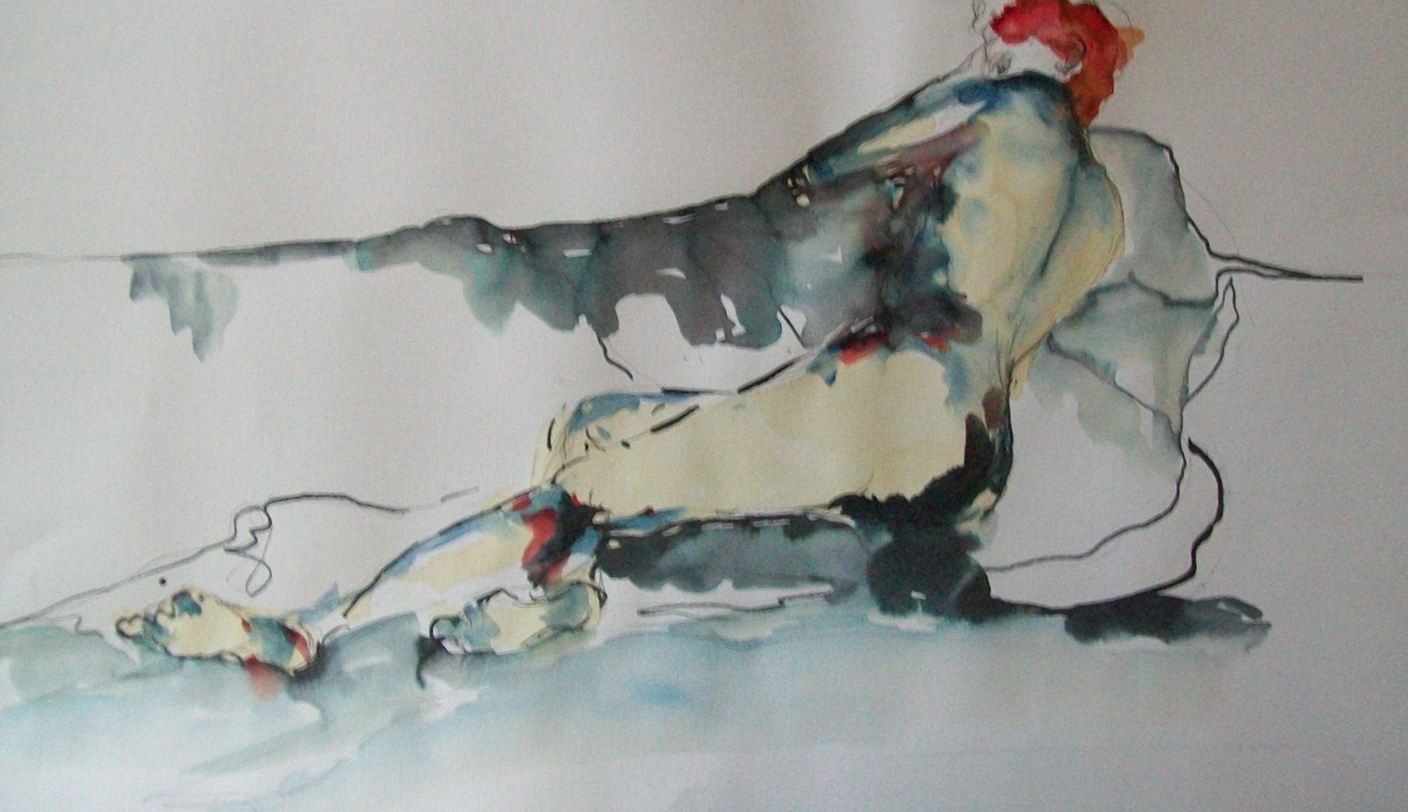 genevieve-bonnet-cadith-nue-rousse-de-dos-aquarelle-40x50-2016