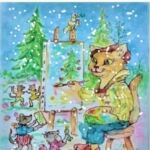 Le Chat peint de Noël  par christian   éprinchard