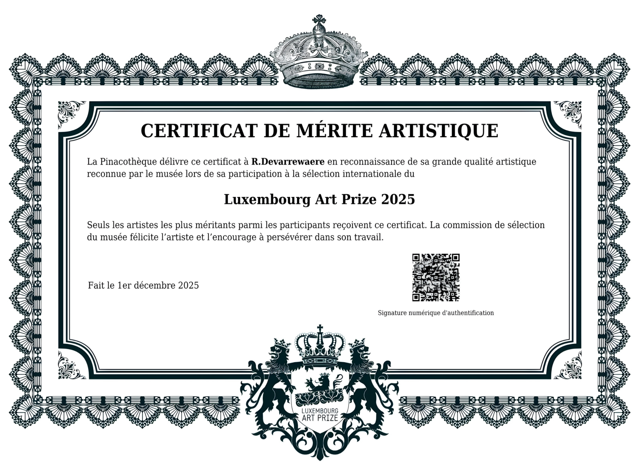 design-sacertificat-de-merite-artistique-luxembourg-art-prize-2025ns-titre2