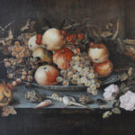 Copie d\'une nature morte hollandaise \"Nature morte de fruits fleurs coquillages\", d\'après Balthasar Van der Ast par Tatiana Pivovarova
