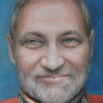 Fragment Personalized Handmade Realistic Portrait painting, oil on canvas par Tatiana Pivovarova