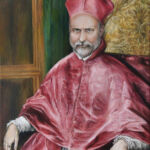 Portrait personnalisé, intégré dans la copie de la peinture de El Greco \"Cardinal Fernando Nino de Guevara\" par Tatiana Pivovarova