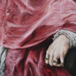 Fragment du portrait personnalisé, intégré dans la copie de la peinture de El Greco par Tatiana Pivovarova