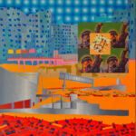 Life on Mars,  peinture recto-verso, face avant par Yves Aubry, dit Aubrymore