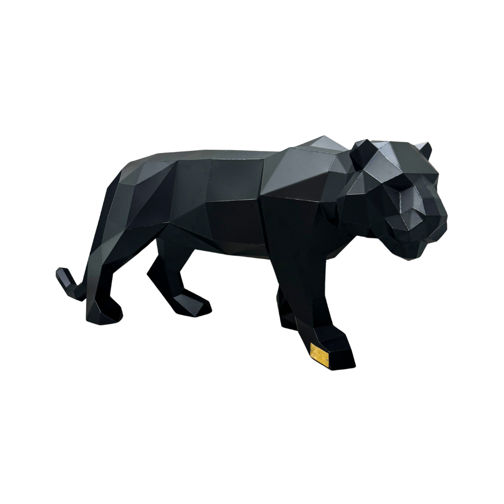 sculpture-tigre-noir-en-metal