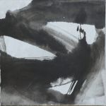 encre de chine sur papier japon marouflé 2015 50/50 cm