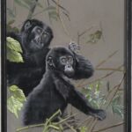 Gorille - Mère à l\'enfant par Marie-Laure PERIS