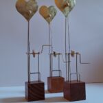 Ensemble de coeurs battants par Pascal Ferrari (Atelier de Sculpture Cinétique)