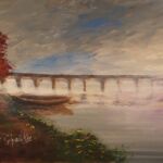 Pont Cessart Saumur par Michel Emile Arthur Schaillée