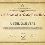 Certificat d\'excellence juin 2020 par Angélique Véré