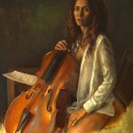 Mathilde et son violoncelle par Jean-Christophe Gondouin