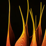 Saramago-heart-in-fire-sculpture-turned-carved-detail par Coralie Saramago
