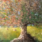 Huile sur toile originale, Le dormeur 30x24cm par Renaud WIDMER