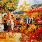 Marché aux fleurs par Vittore GANDINI