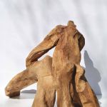 Bois de chêne et de platan, h 82cm