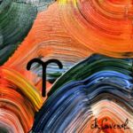 \"BELIER\" peinture acrylique par Chantal CAVENEL