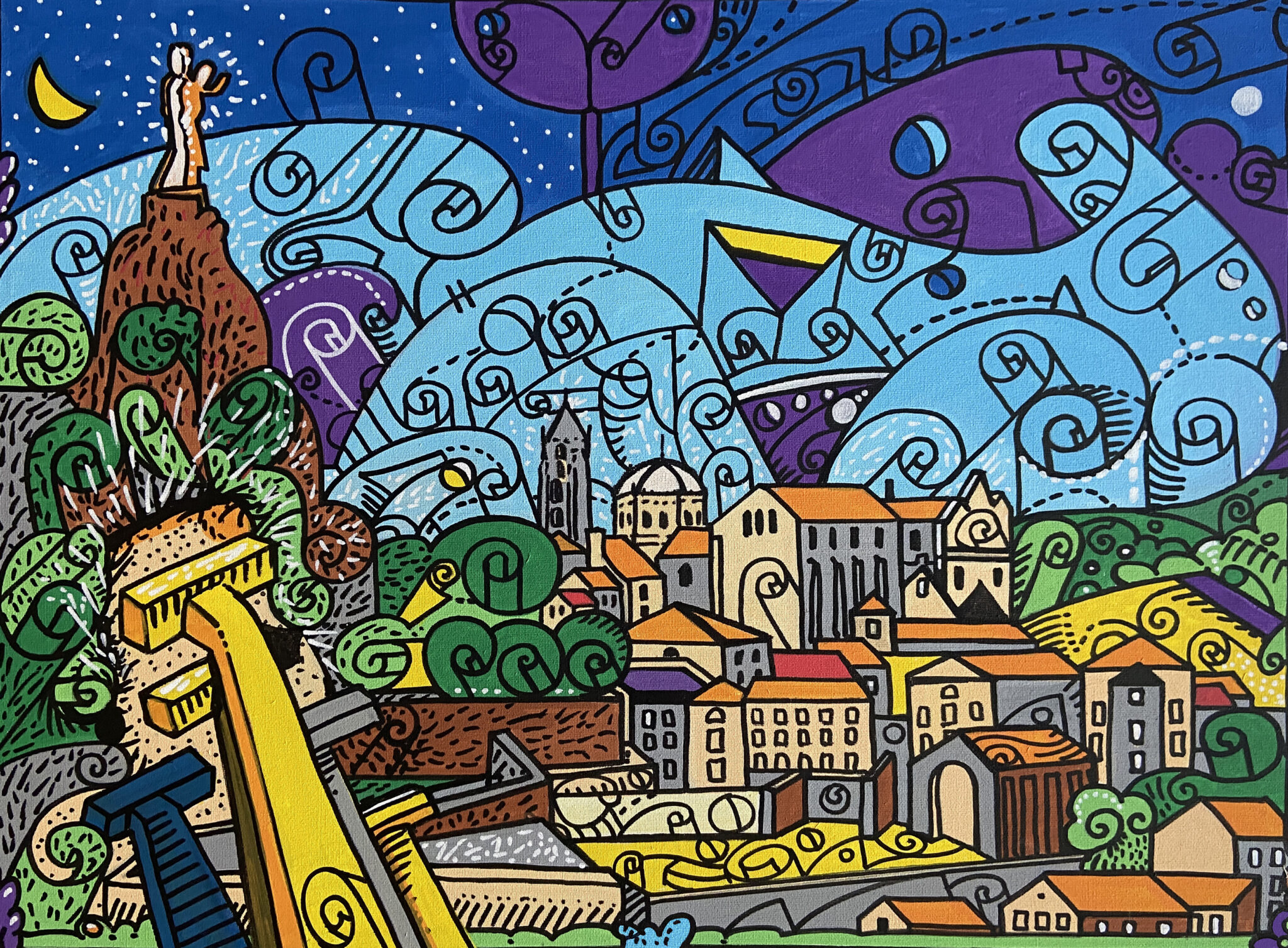 troupeau-de-bic-sur-le-puy-en-velu-posca-50x70-recadre