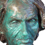 bronze Houellebecq par Lartigue