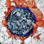 Etincelle, 26x26 cm, 2020, marbre, brique