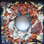 Fourrier Aude, Shakti, intuitive mosaic, brick-red,marbre, stoneware, 30x30 cm, 2017 (2)