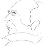 HOMME AU MONOCLE, Acteur de cinéma film en noir et blanc par Catherine LE GARS