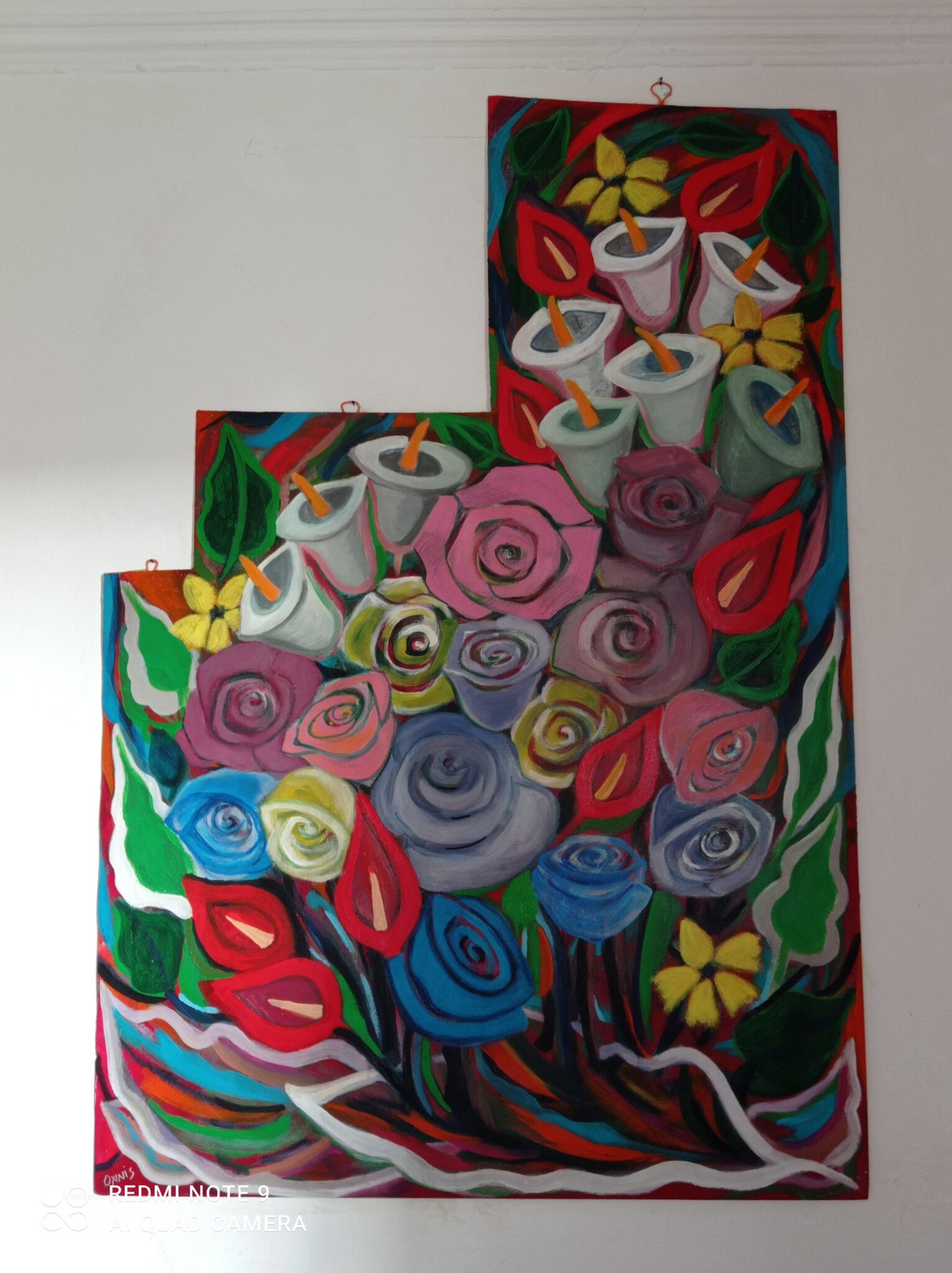 peinture-a-lhuile-sur-bois-representation-de-fleurs