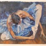 Les étirements -Danseuse au tutu bleu