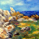 Ouessant, en marche vers Beninou 50x40 250€