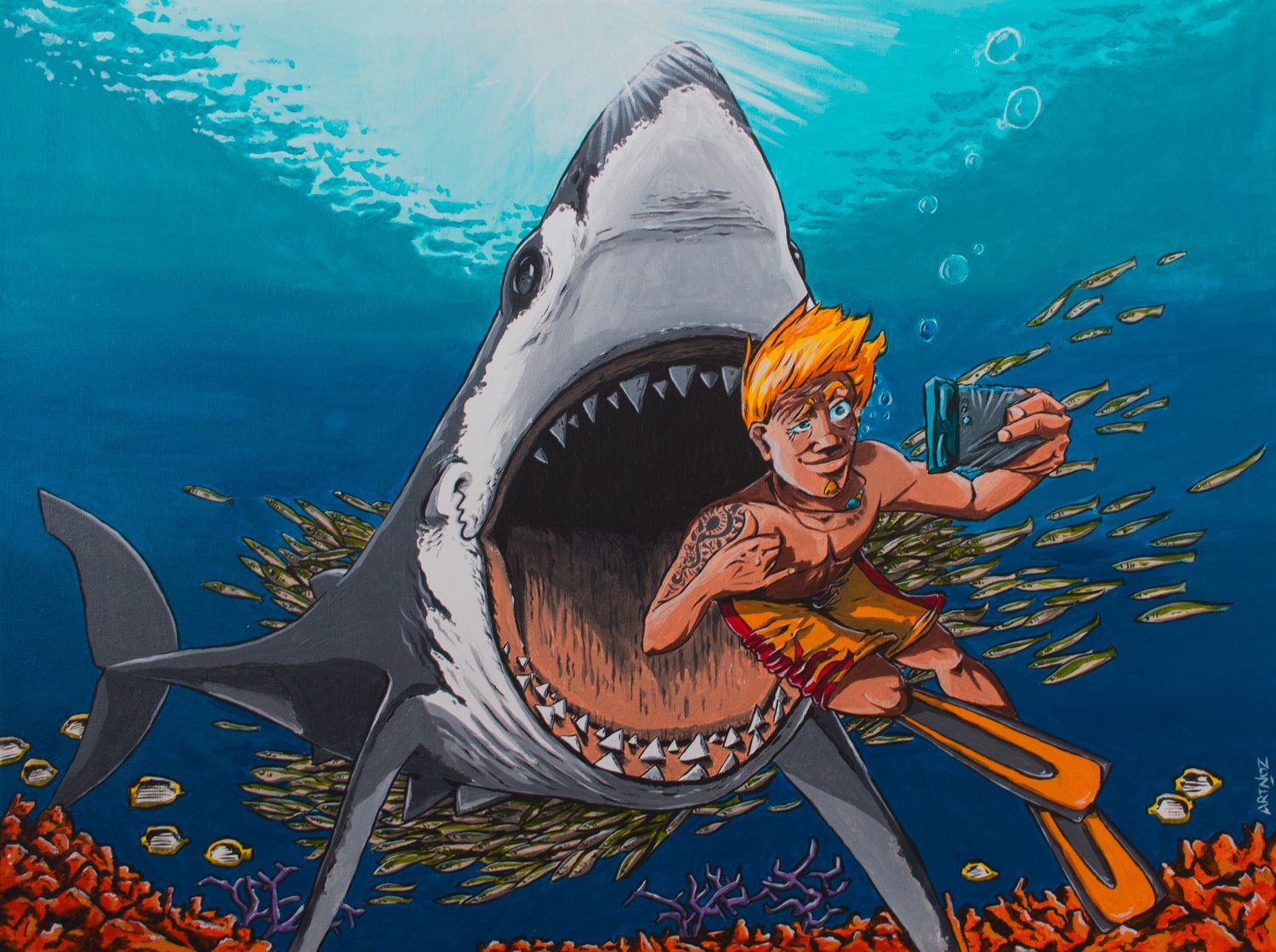 sharks-selfie