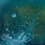  alchimie bleue acrylique sur toile en châssis 70x70cm 2018 patricia blondel huissier protection