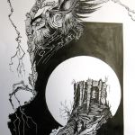 APPARITION SOUS LA LUNE , encre (3)