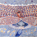 Comète 3-80x80x3,5cm par ISABELLE DANSIN