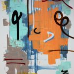 Ocean of Noise - Pâte à structure graphite, acrylique, spray et crayon gras sur toile - 90x65 cm - 1150€ (2)
