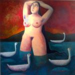 74-les cygnes (1m x 1m)