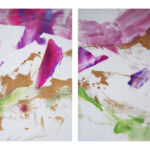 2024 1 Suite orphique diptyque huile sur toile 61 x 38 + 50 cm par THOMANN JACQUES