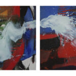 2024 Collision huile sur toile 2 x 33 x 24 cm par THOMANN JACQUES