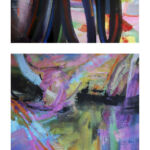 2024 Des ombres équivoques polyptyque huile sur toile 150 x 120 cm 1 par THOMANN JACQUES
