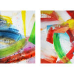 2024 La parabole de l 'aveugle diptyque huile sur toile 2 x 60 x 80 cm par THOMANN JACQUES
