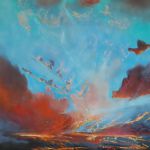 L'oiseau de feu pastel sec 160 x 120 cm